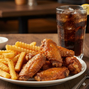 ALITAS + PATATAS + COLA